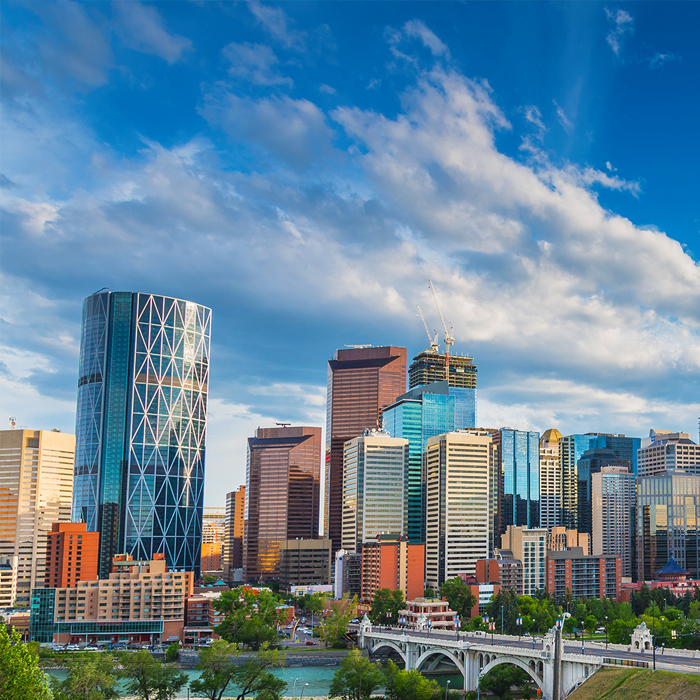 Aerial view of Calgary Alberta