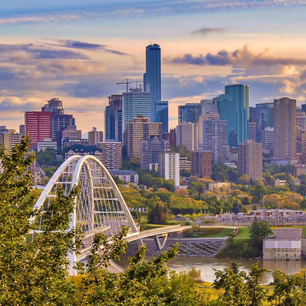 Aerial view of Edmonton Alberta