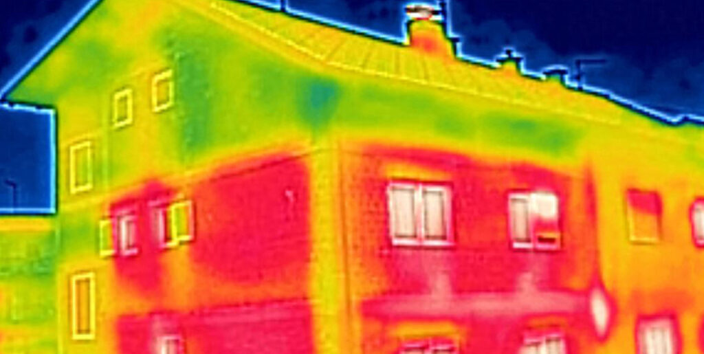 Thermal imaging of 3 story home.