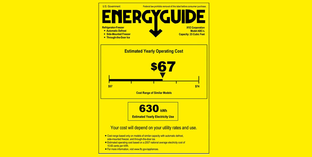 EnergyGuide label