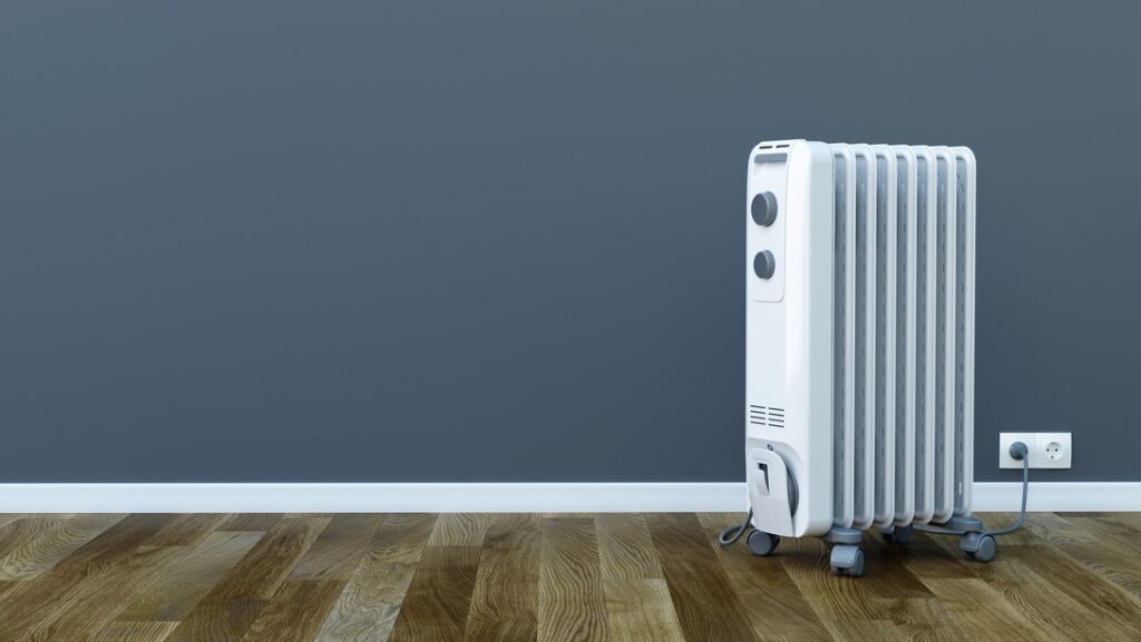 Electric room oil heater - 3d illustration