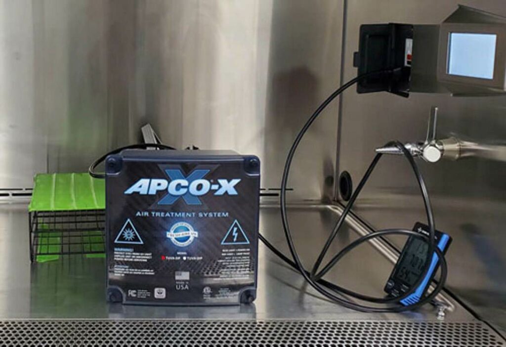Image of APCO-X Whole Home Air Purifier attached to HVAC