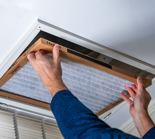 Air filtration store system for house