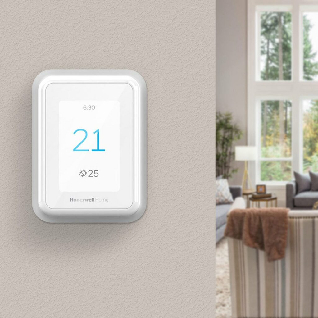 Honeywell T9 smart thermostat in home