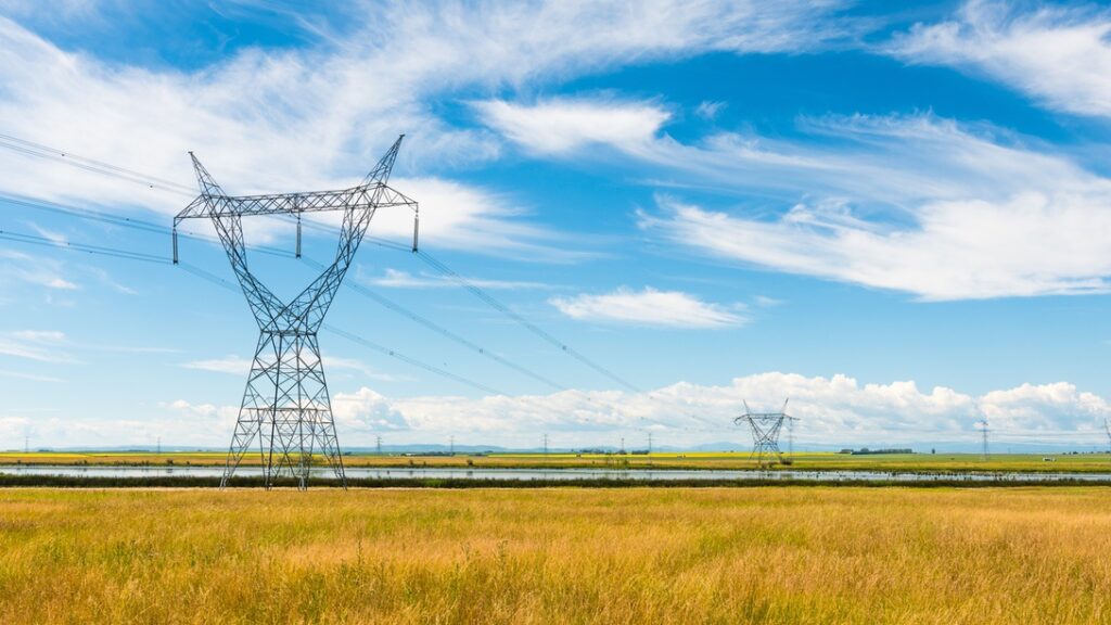 Power lines in Alberta to represent future energy prices