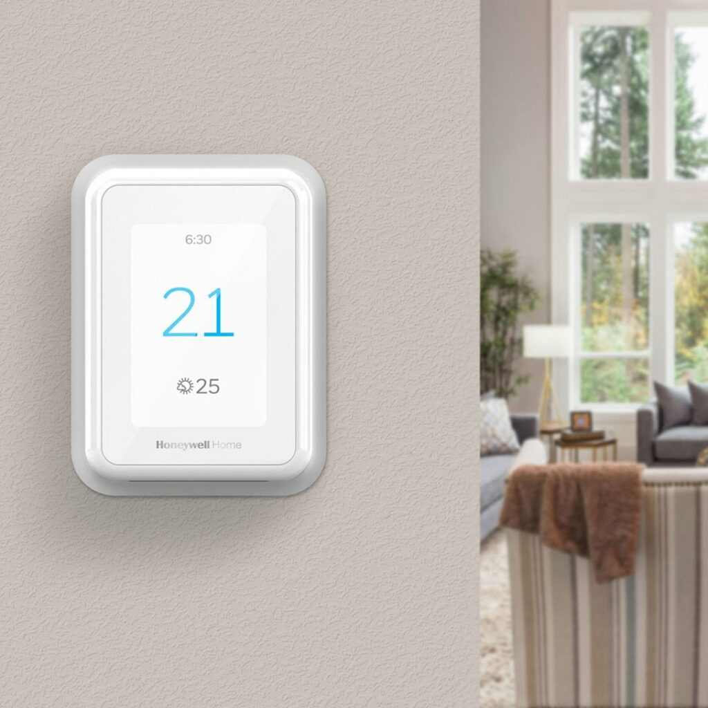 Honeywell T9 smart thermostat in home Honeywell T9 smart thermostat in home