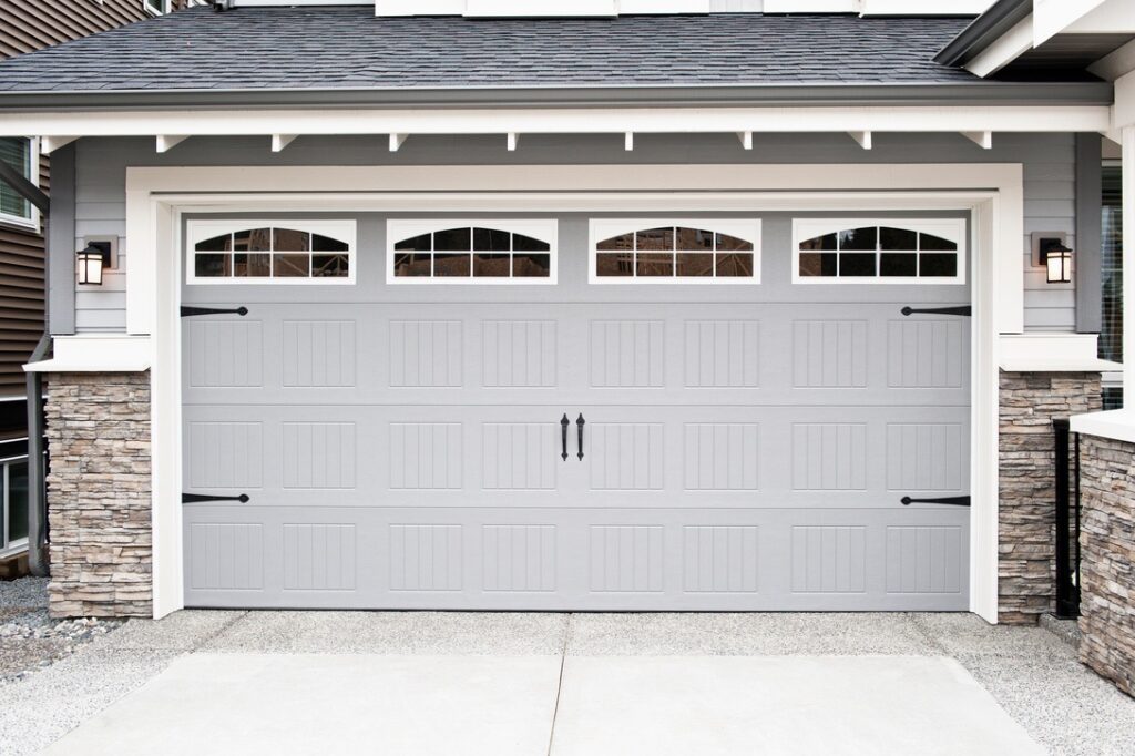 Garage door of residential home in Alberta