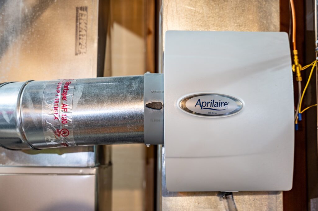 Whole-home humidifier installed in Alberta HVAC system